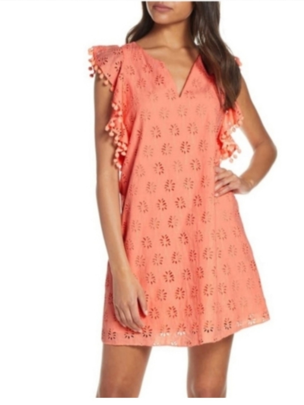 Lilly Pulitzer Women’s Coral/peach Eyelet Dress * Like NEW condition
